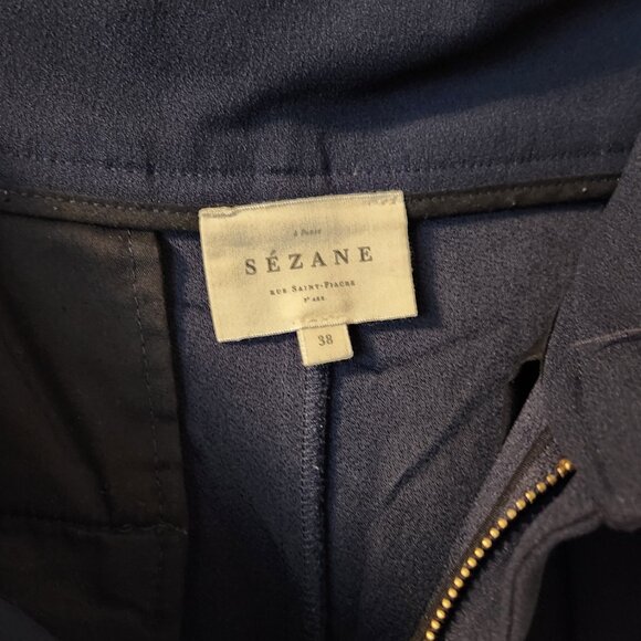 Sezane Austin Trousers Navy size 6 / 38 - Picture 3 of 7